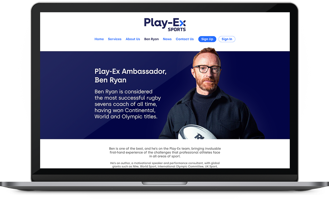 Play-Ex Ben Ryan Website Ambassador Profile